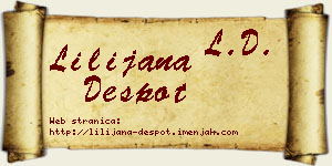 Lilijana Despot vizit kartica